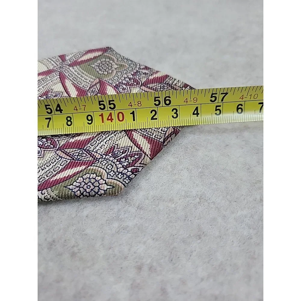 Vintage Polo‎ Ralph Lauren 100% Silk Necktie Tie Hand Made USA Abstract Classic